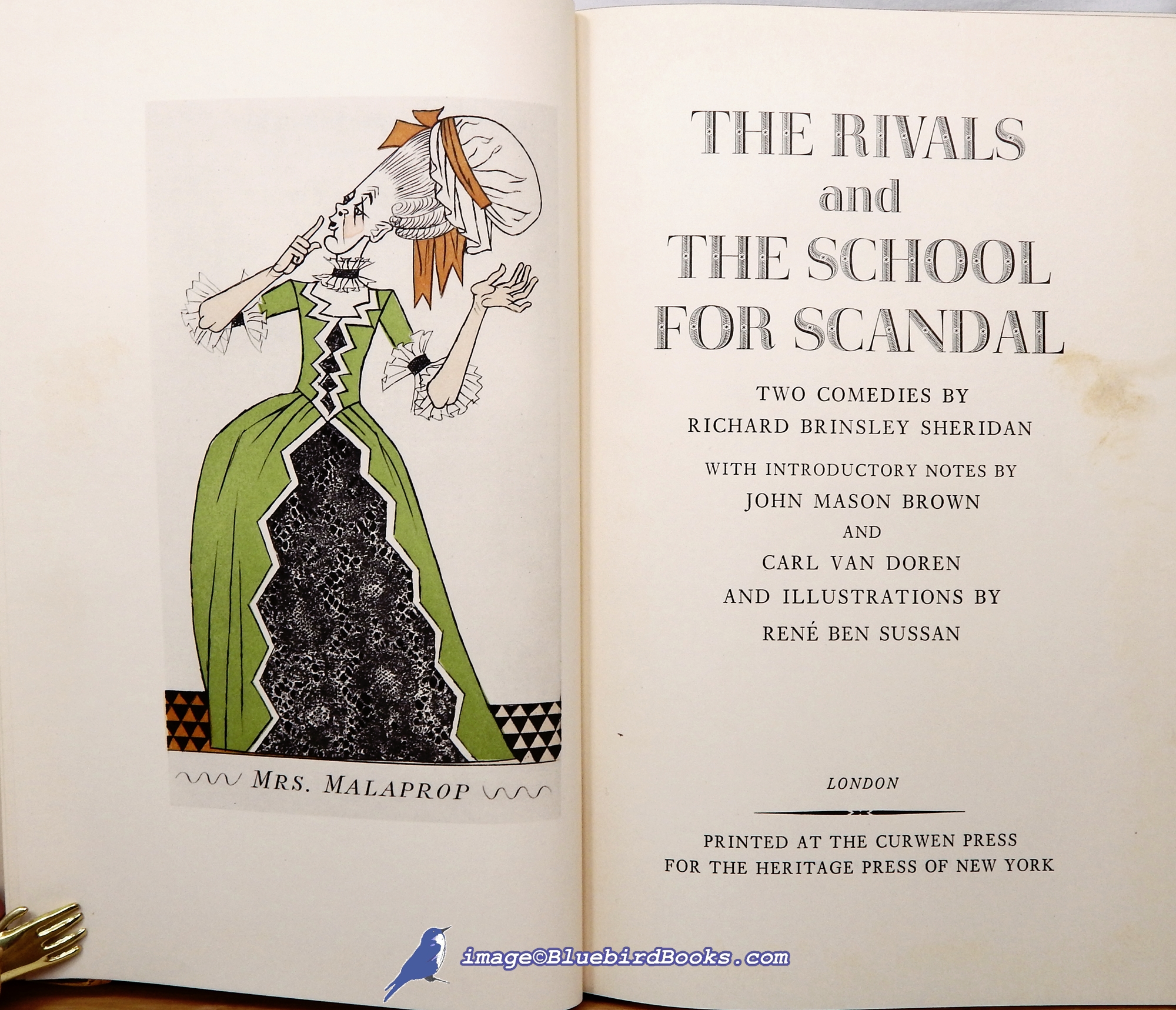 SHERIDAN, RICHARD BRINSLEY - The Rivals -and- the School for Scandal (Two Comedies)