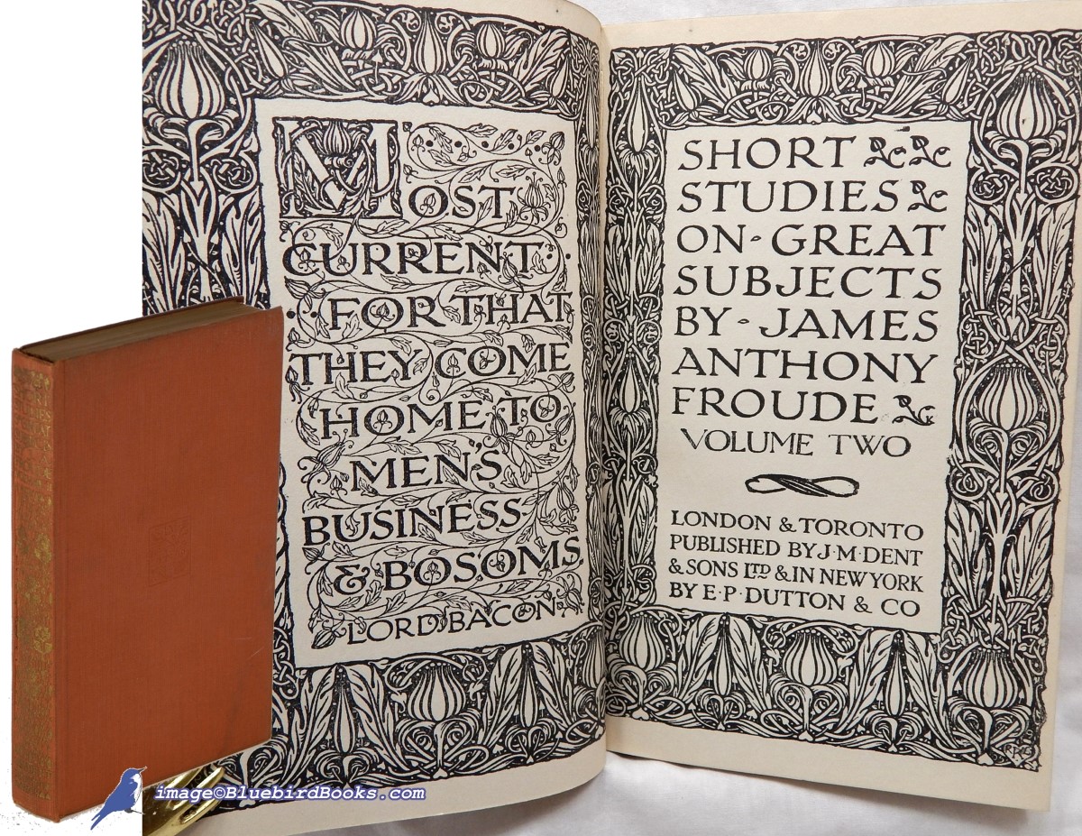 Image for Short Studies on Great Subjects, Volume Two (Everyman's Library #705)