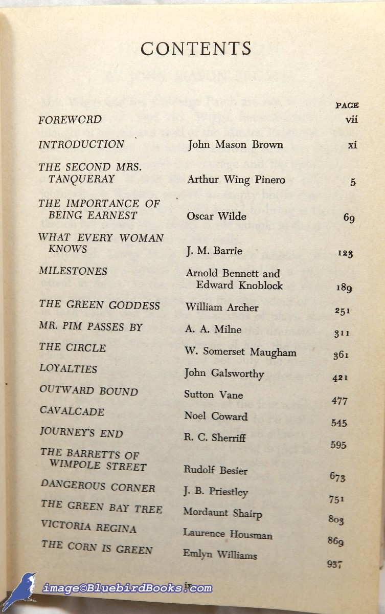 CERF, BENNETT; CARTMELL, VAN H. (COMPILERS) - Sixteen Famous British Plays (Modern Library Giant #G63. 1)
