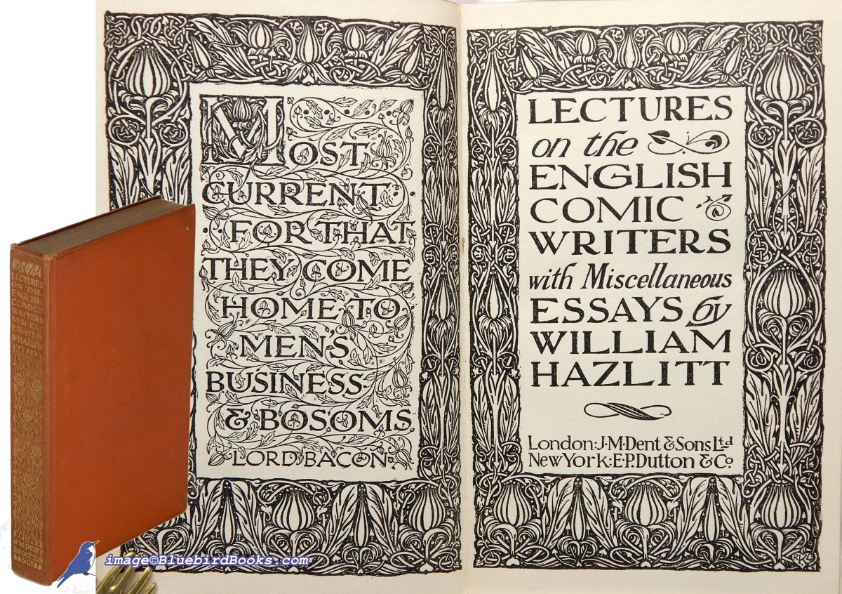 Image for Lectures on English Comic Writers, with Miscellaneous Essays (Everyman's Library #411)