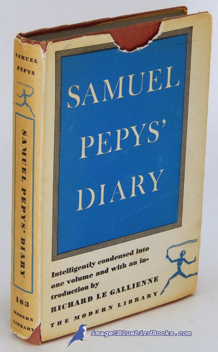 PEPYS, SAMUEL - Passages from the Diary of Samuel Pepys (Samuel Pepys' Diary) (Modern Library #103. 1)