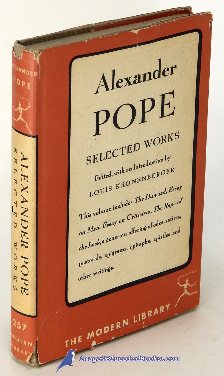 POPE, ALEXANDER - Alexander Pope: Selected Works (Modern Library #257. 2)