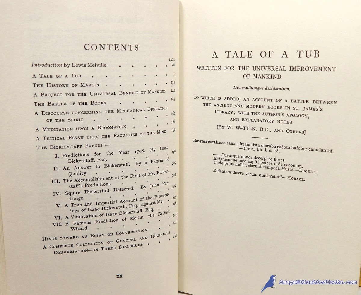 SWIFT, JONATHAN - A Tale of a Tub, the Battle of the Books and Other Satires (Everyman's Library #347)