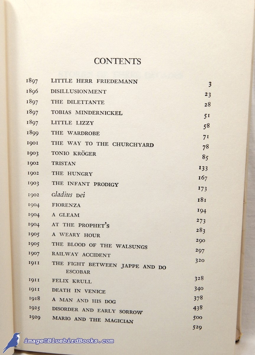 MANN, THOMAS - Stories of Three Decades (Modern Library Giant #G84. 1)