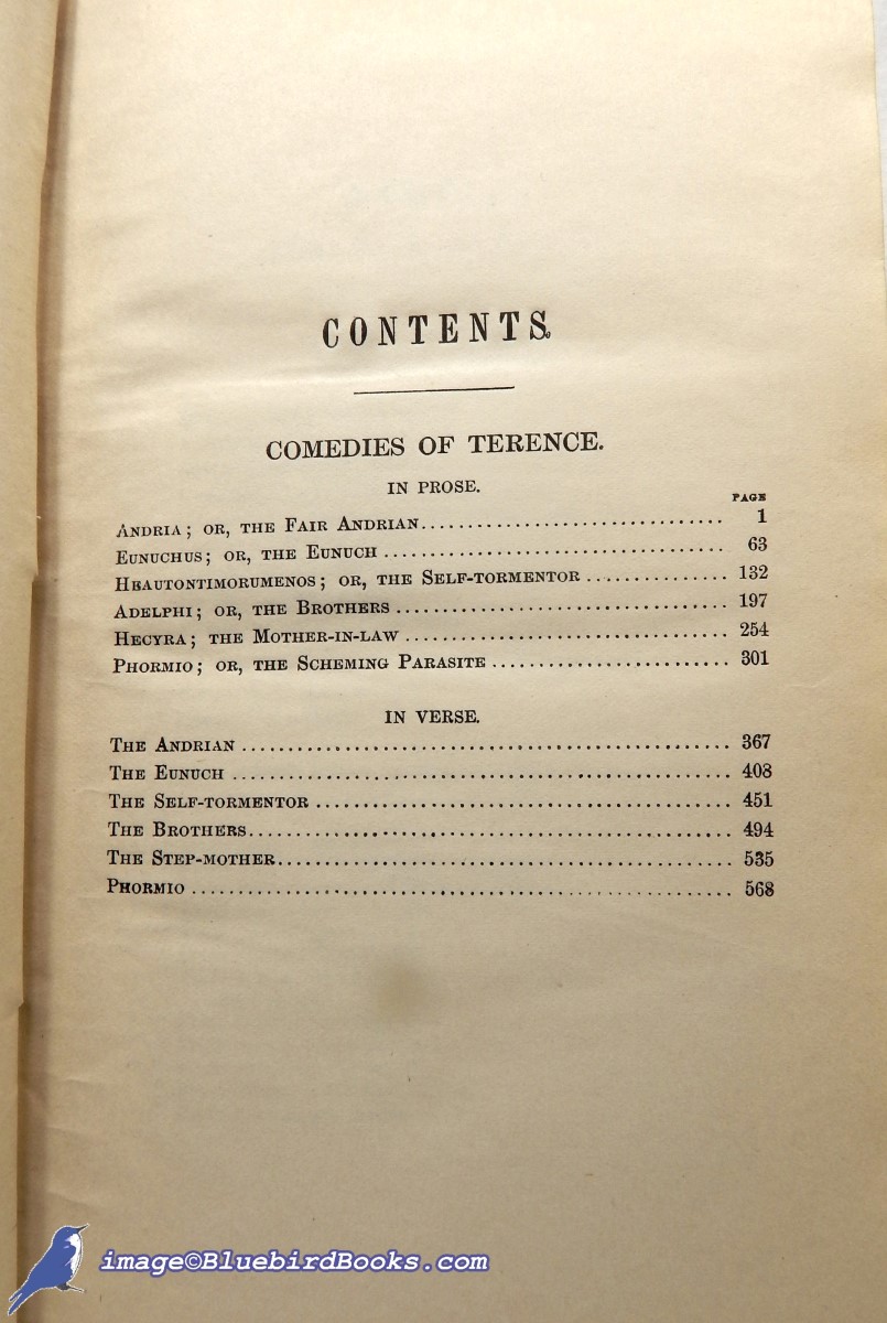 TERENCE (PUBLIUS TERENTIUS AFER) - The Comedies of Terence
