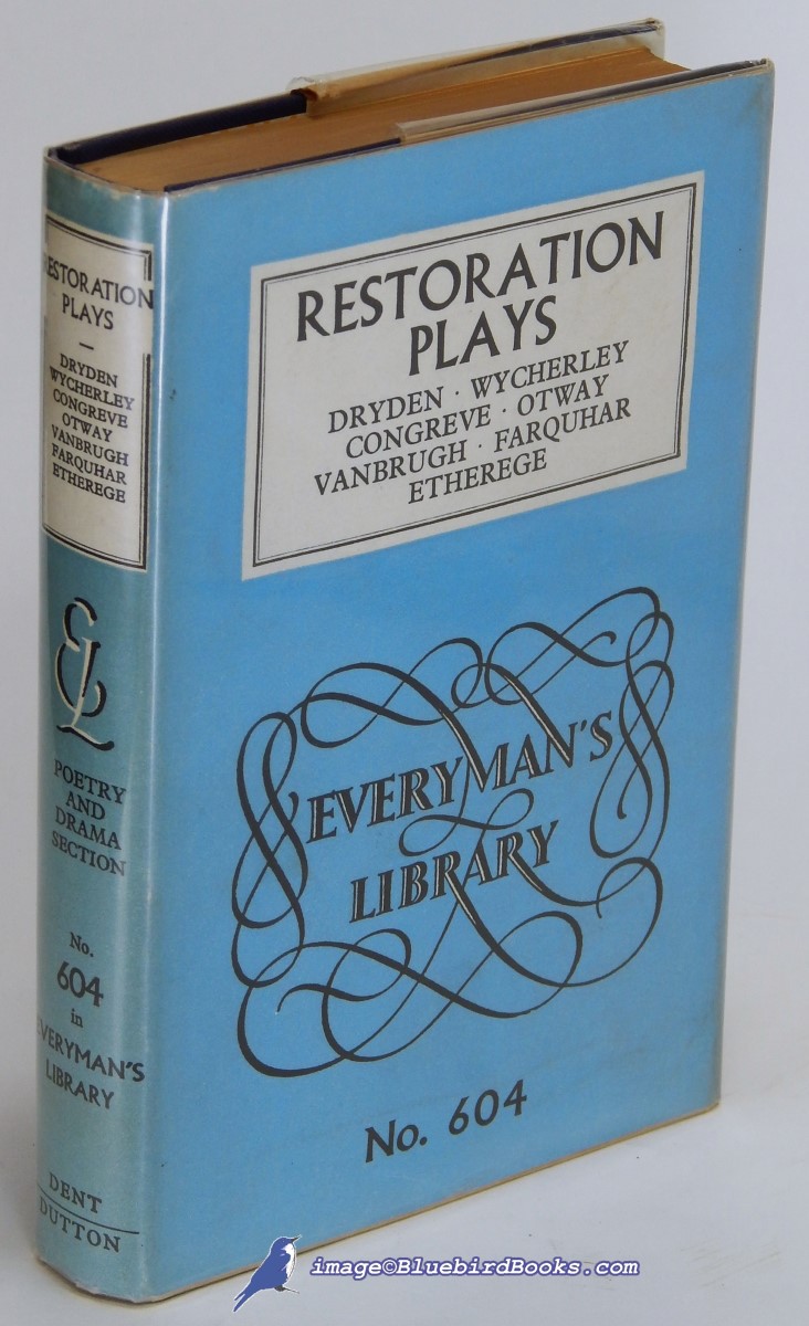 GOSSE, SIR EDMUND (INTRODUCTION) - Restoration Plays (Everyman's Library #604, Poetry & Drama Series)