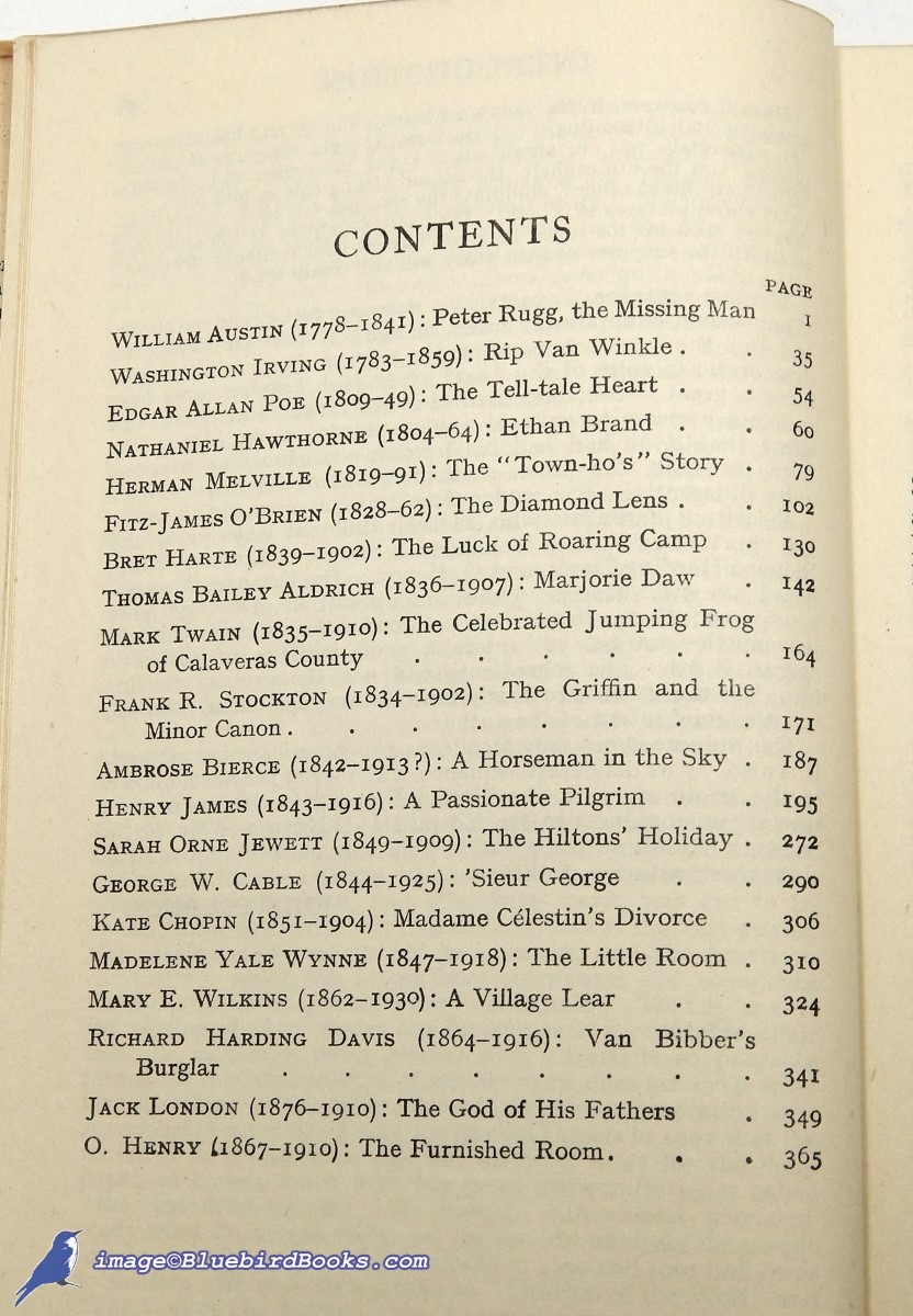 COURNOS, JOHN (EDITOR) - American Short Stories of the Nineteenth Century (Everyman's Library #840)