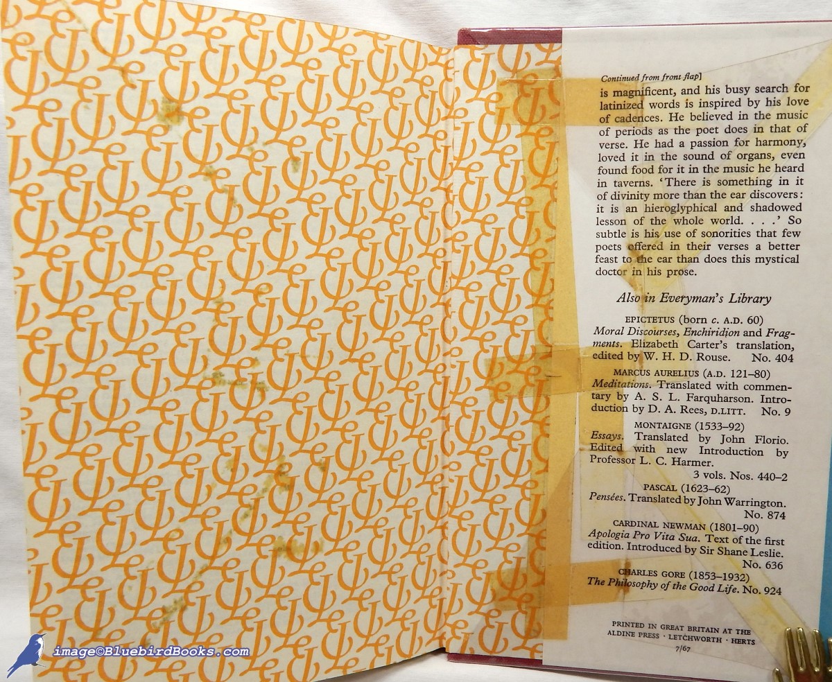 BROWNE, SIR THOMAS - Religio Medici (Everyman's Library #92)