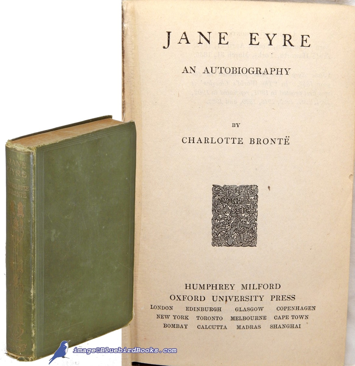 BRONT, CHARLOTTE - Jane Eyre (the World's Classics Series)