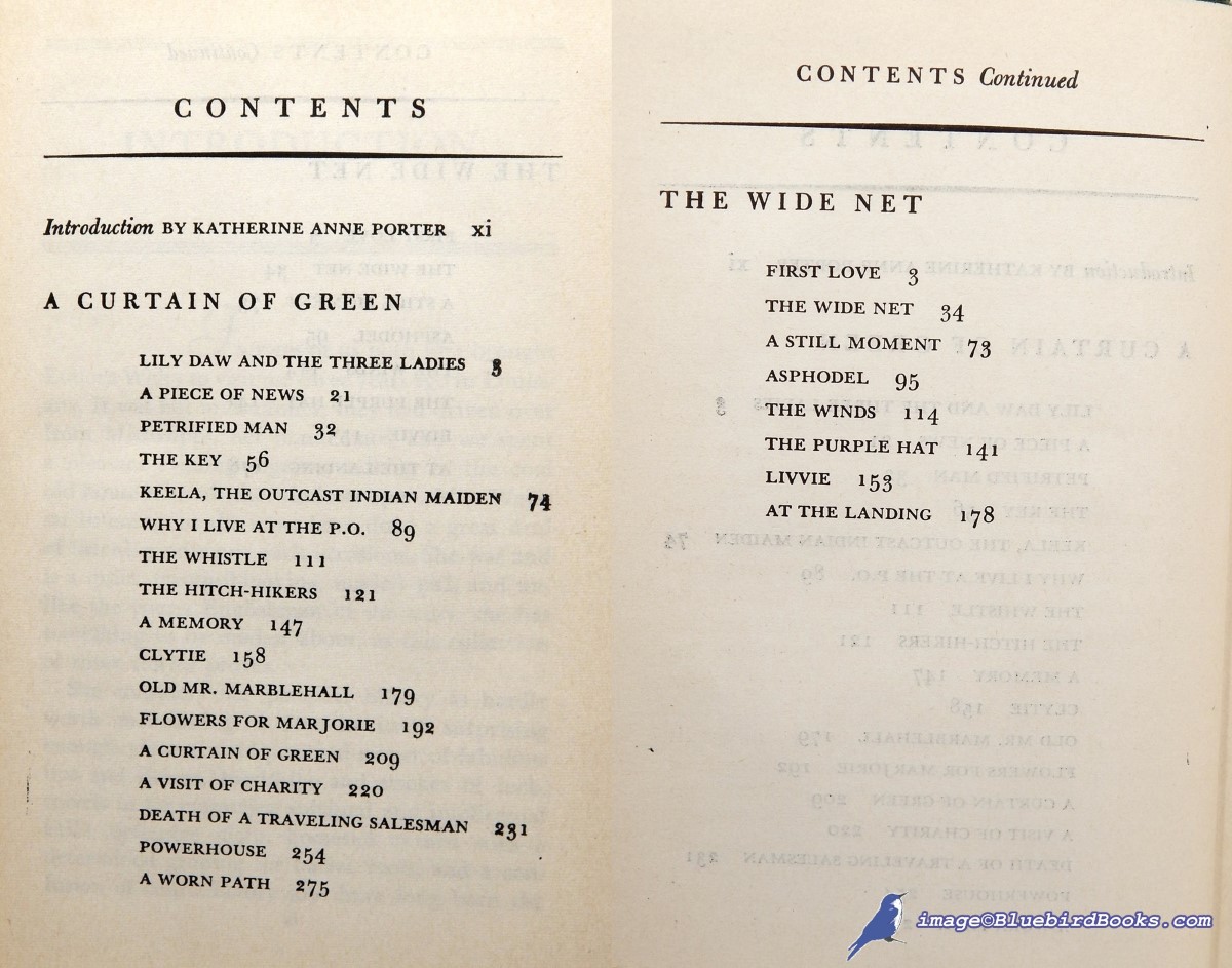 WELTY, EUDORA - Selected Stories of Eudora Welty: A Curtain of Green and Other Stories -and- the Wide Net and Other Stories (Modern Library #290. 1)