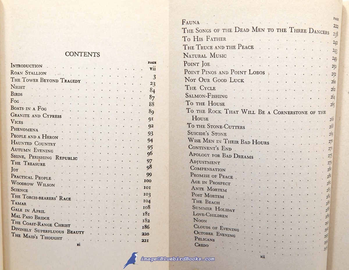 JEFFERS, ROBINSON - Roan Stallion, Tamar and Other Poems (Modern Library #118. 3)