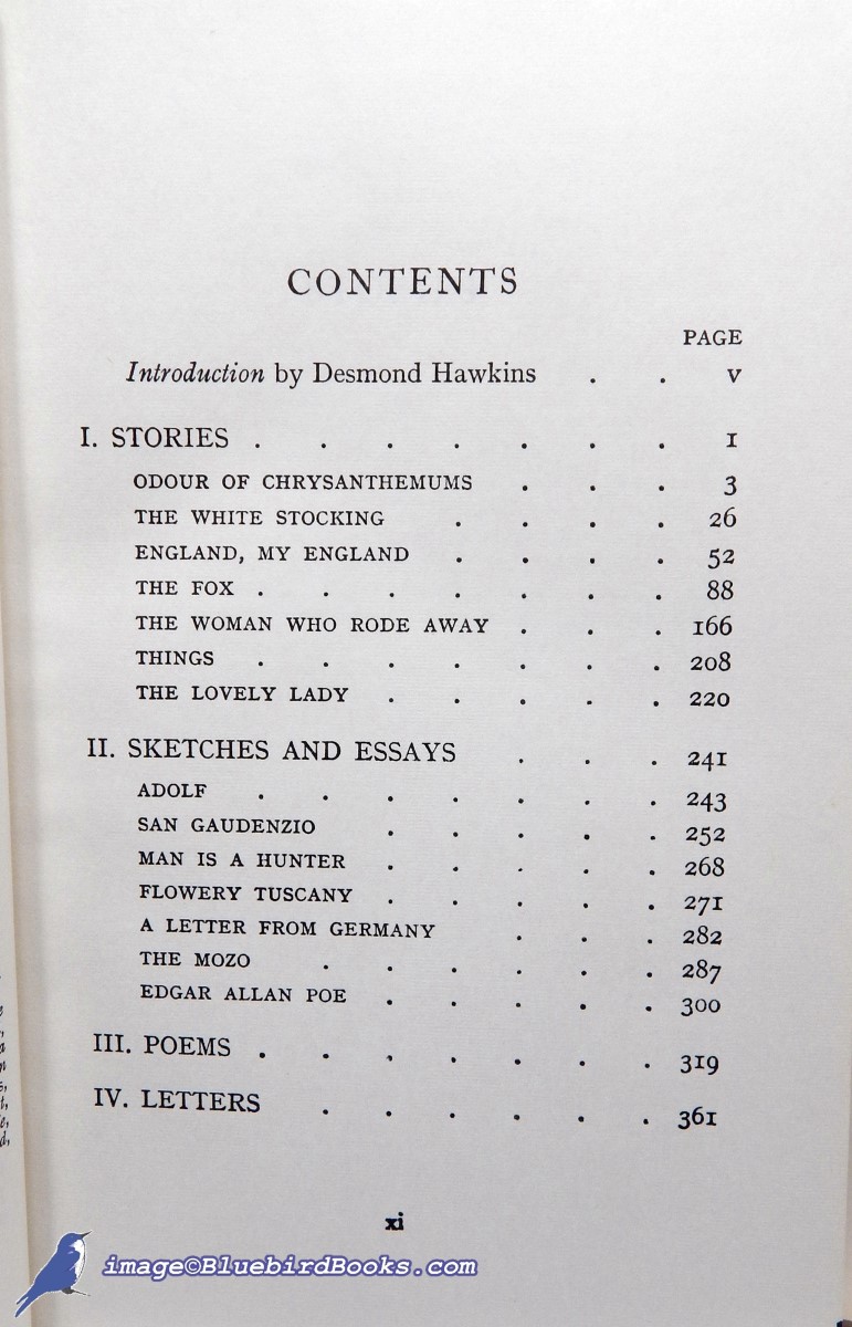 LAWRENCE, D. H. - Stories, Essays and Poems of D.H. Lawrence (Everyman's Library #958)