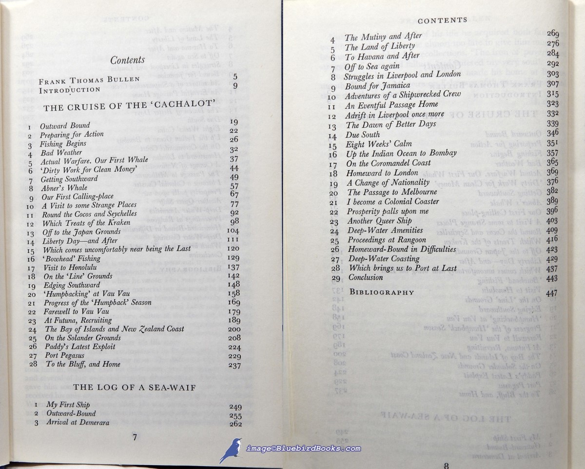 BULLEN, FRANK T. - The Cruise of the Cachalot -and- the Log of a Sea-Waif (Collins New Classics Series)