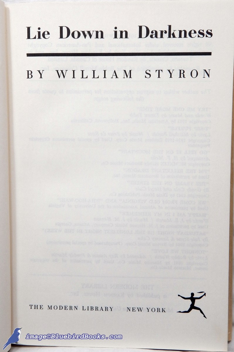 STYRON, WILLIAM - Lie Down in Darkness (Modern Library #350. 1)