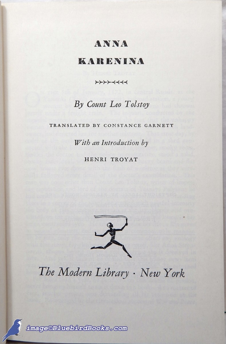 TOLSTOY, LEO - Anna Karenina (Modern Library #37. 3)
