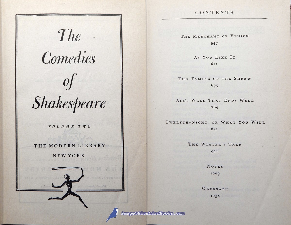 SHAKESPEARE, WILLIAM - The Comedies of Shakespeare in Two Volumes (Modern Library #2. 5 & 2. 6a)