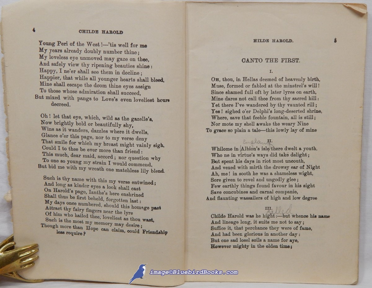 BYRON, LORD - Childe Harold's Pilgrimage