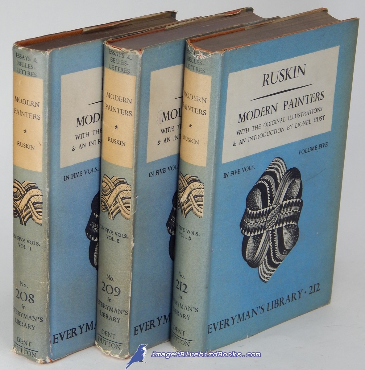 Modern Painters, in 5 Volumes (Volumes One, Two and Five only) (Everyman's Library #208, 209 & 212)