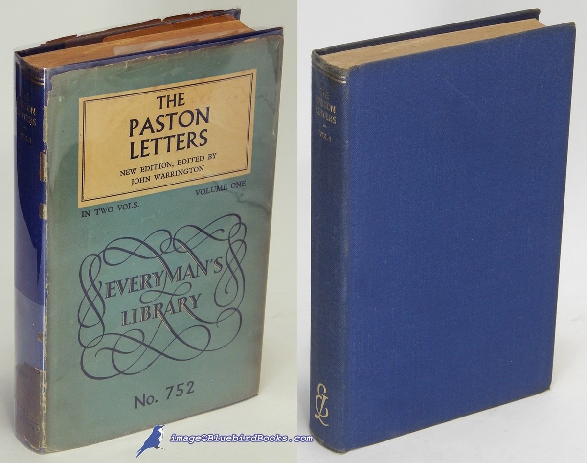 Image for The Paston Letters (volume one only, of two); (Everyman's Library #752) The Paston Letters (volume one only, of two); (Everyman's Library #752)