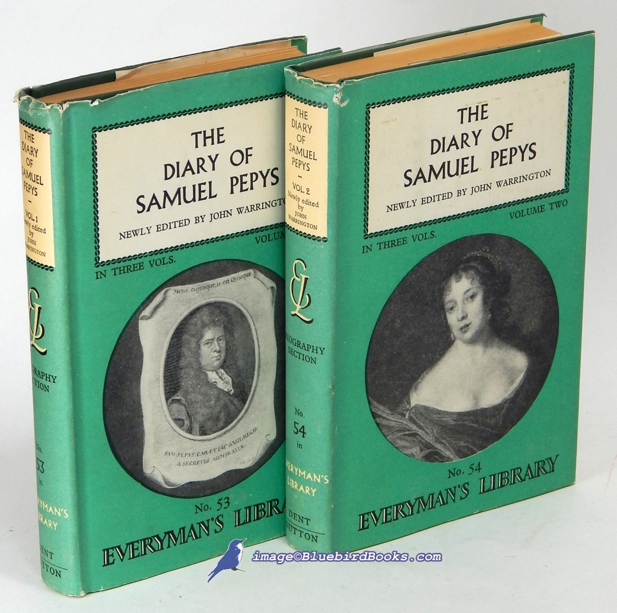 The Diary of Samuel Pepys: Volumes One & Two, of three; (Everyman's Library #53 & 54)