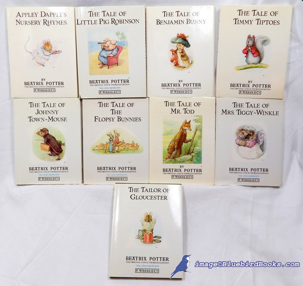 Lot of 9 Children's Story Books Featuring Creatures in the Peter Rabbit Series by Beatrix Potter