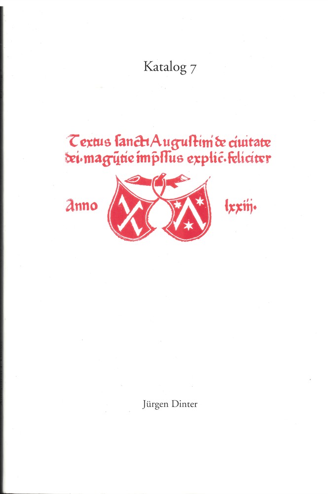 DINTER, JRGEN - JRgen Dinter. Antiquariat FR Philosophie. Katalog 7