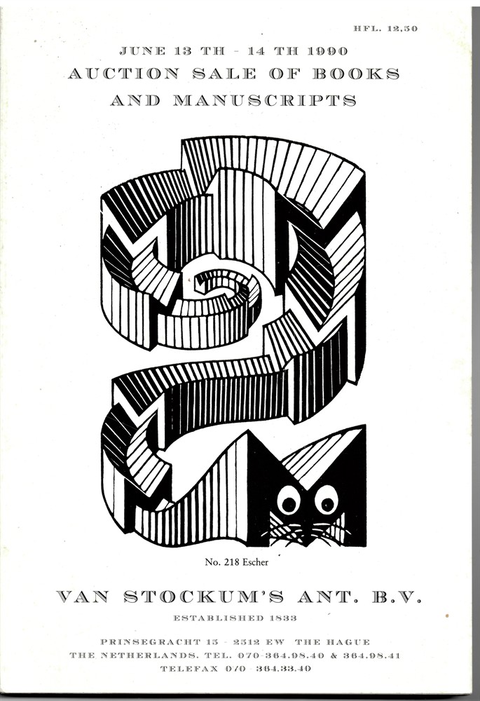 VAN STOCKUM'S AUCTIONS - June 13th - 14th 1990. Auction Sale of Books and Manuscripts