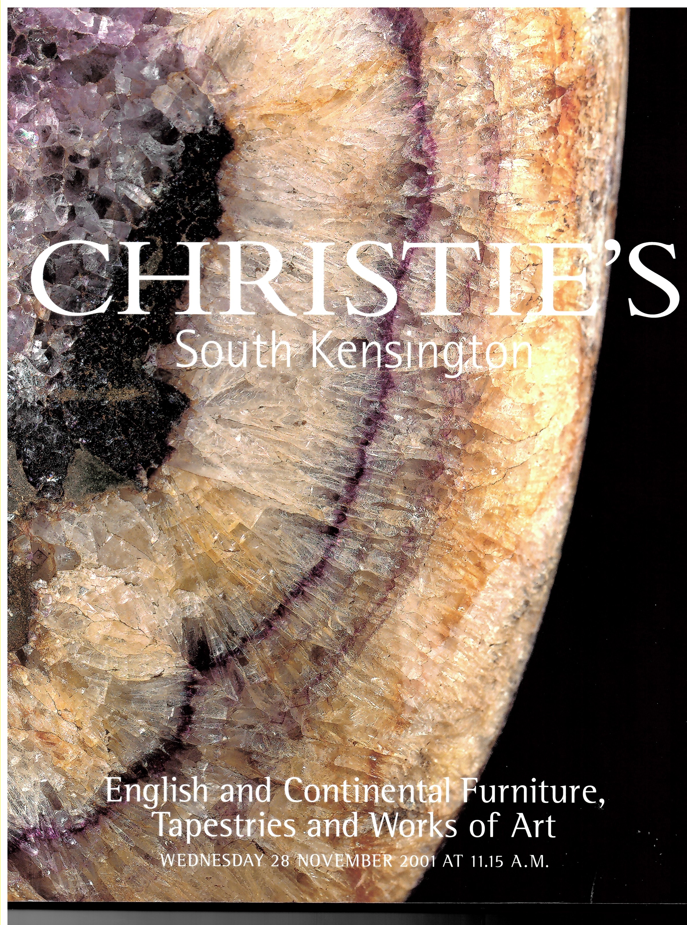 CHRISTIE'S SOUTH KENSINGTON - English and Continental Furniture, Tapestries and Works of Art. Wednesday 28 November 2001 (Frn-9266)