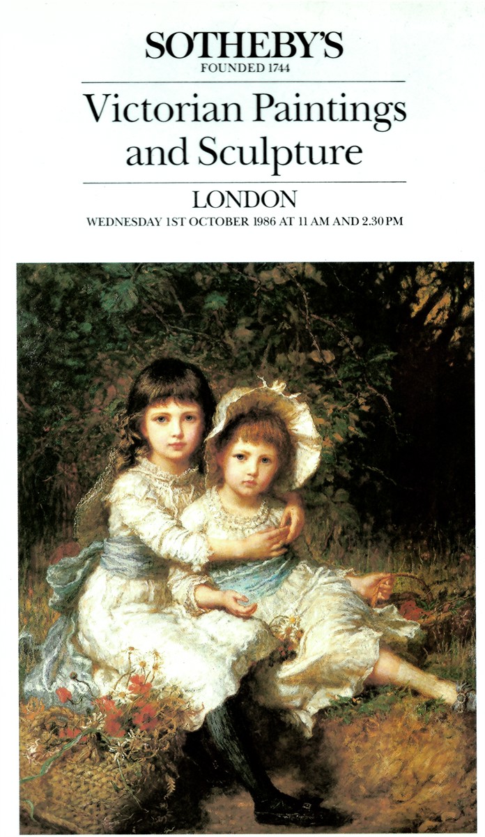 SOTHEBY'S - Victorian Paintings and Sculpture. Day of Sale: Wednesday, 1st October 1986 Eleanor