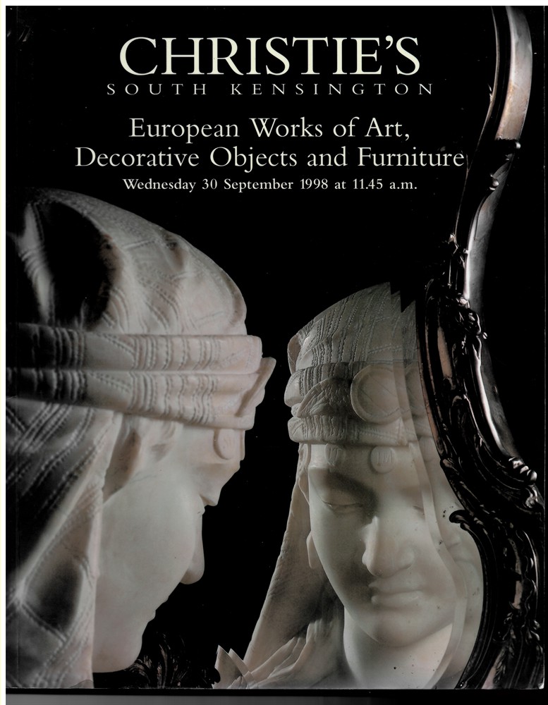 CHRISTIE'S SOUTH KENSINGTON - European Works of Art, Decorative Objects and Furniture. Wednesday 30 September 1998 (Frn-8133)