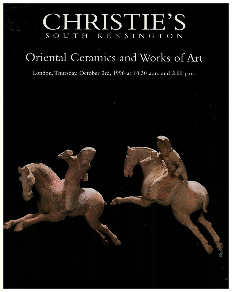 CHRISTIE'S SOUTH KENSINGTON - Oriental Ceramics and Works of Art. Thursday, 3 October 1996... Cor-7361