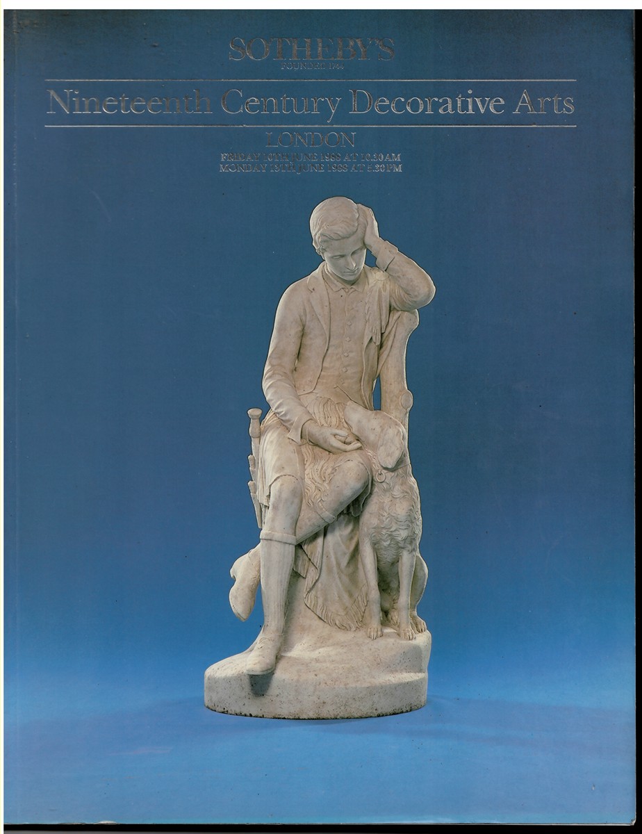 SOTHEBY'S - Nineteenth Century Animalier Bronzes and Sculpture, Clocks, Works of Art and Furniture. Day of Sale Friday 10th June 1988... Dresden