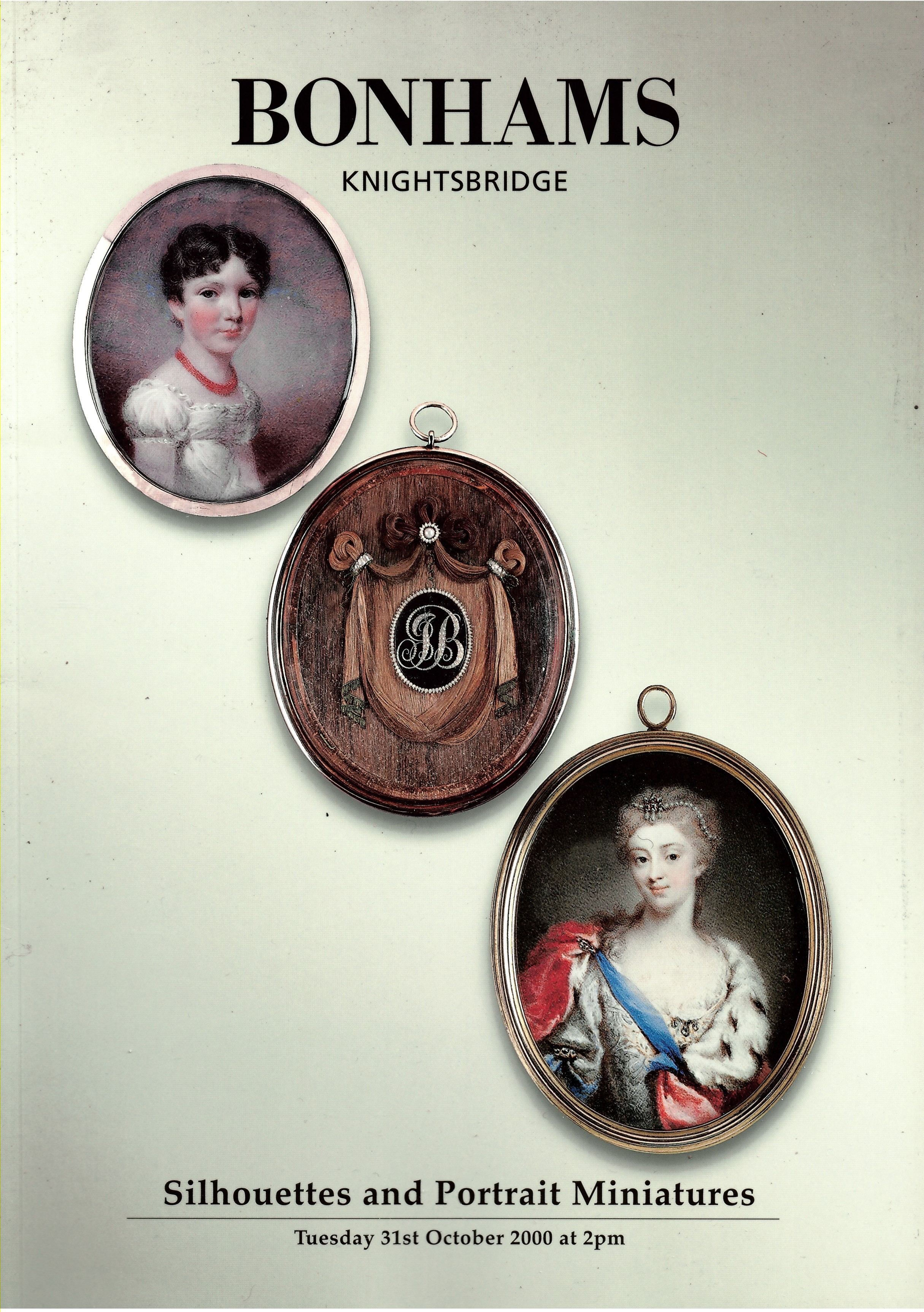 BONHAMS KNIGHTSBRIDGE - Silhouettes and Portrait Miniatures. Tuesday, 31st October 2000