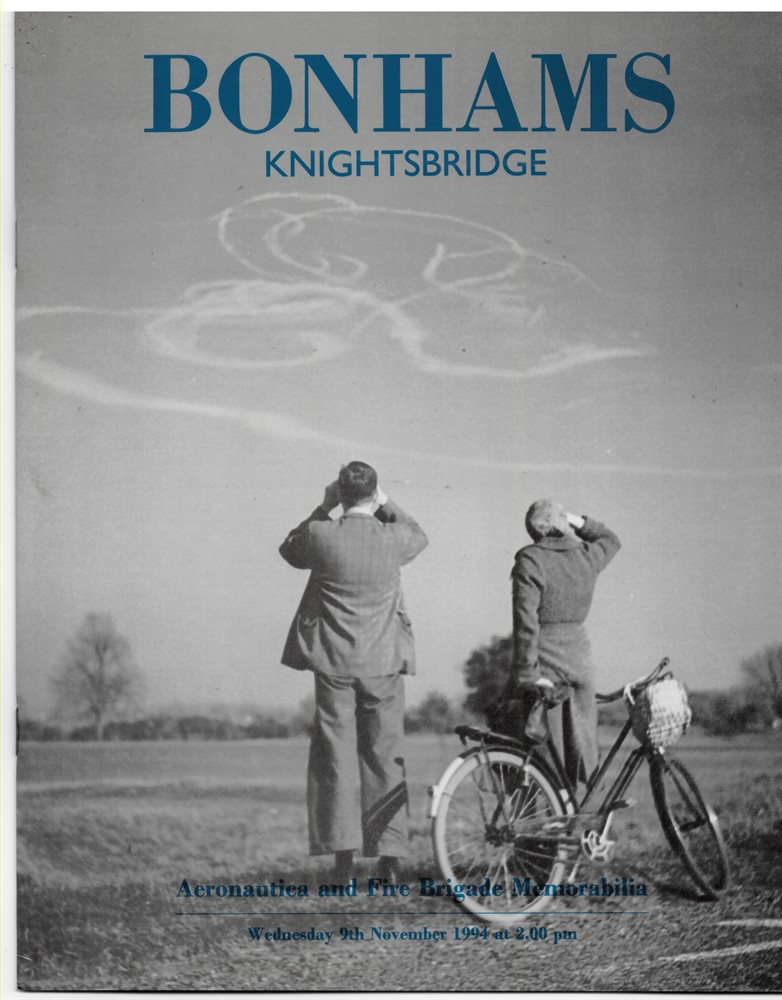 BONHAMS KNIGHTSBRIDGE - Aeronautica and Fire Brigade Memorabilia Wednesday 9th November 1994