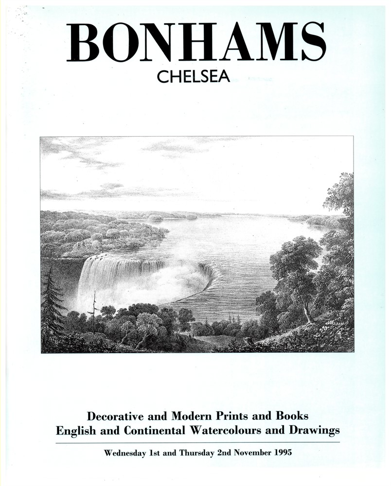 BONHAMS CHELSEA - Decorative and Modern Prints and Books. English and Continental Watercolours and Drawings. Wednesday 1st and Thursday 2nd November 1995
