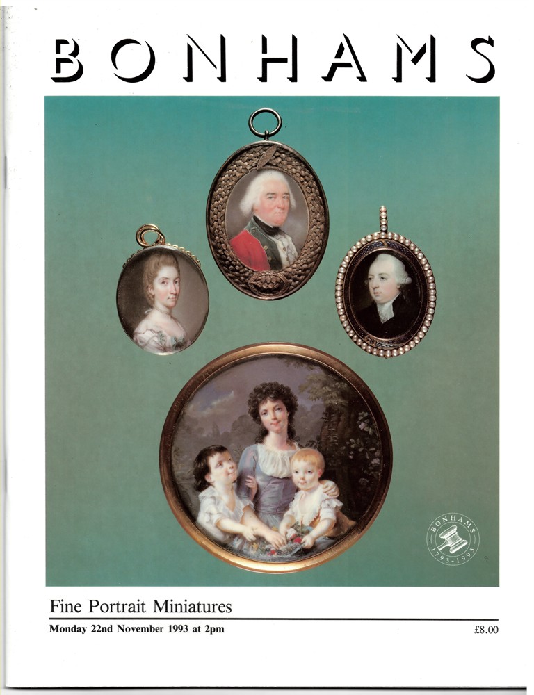 BONHAMS - Fine Portrait Miniatures. Monday 22nd November 1993