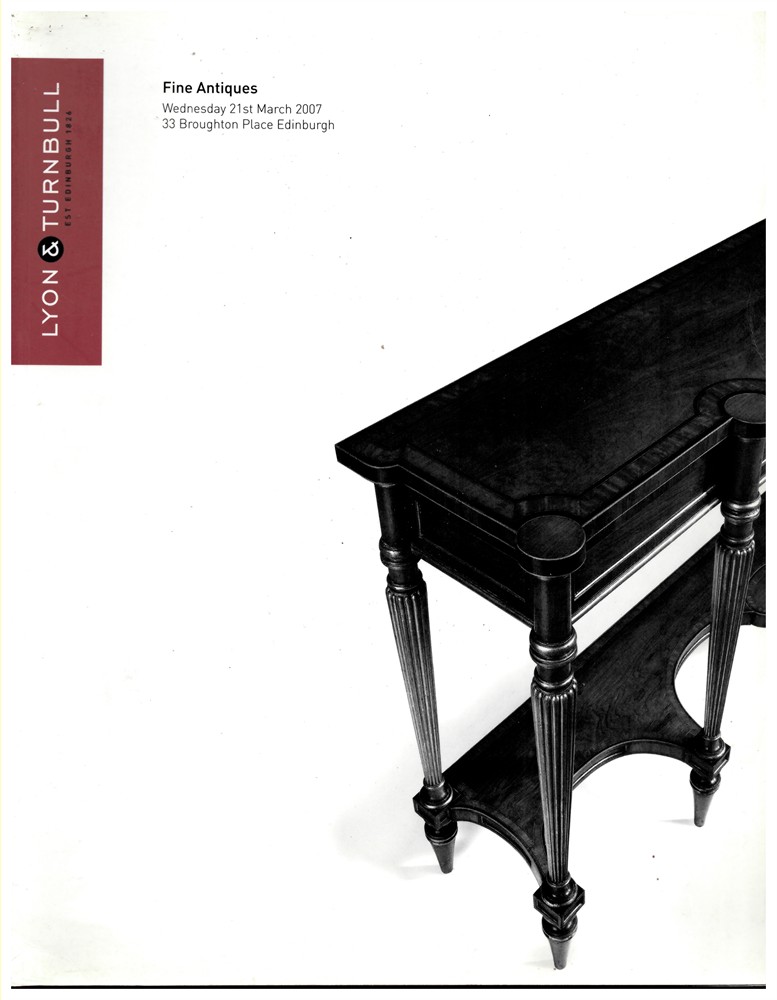 LYON & TURNBULL - Fine Antiques. Wednesday 21st March 2007