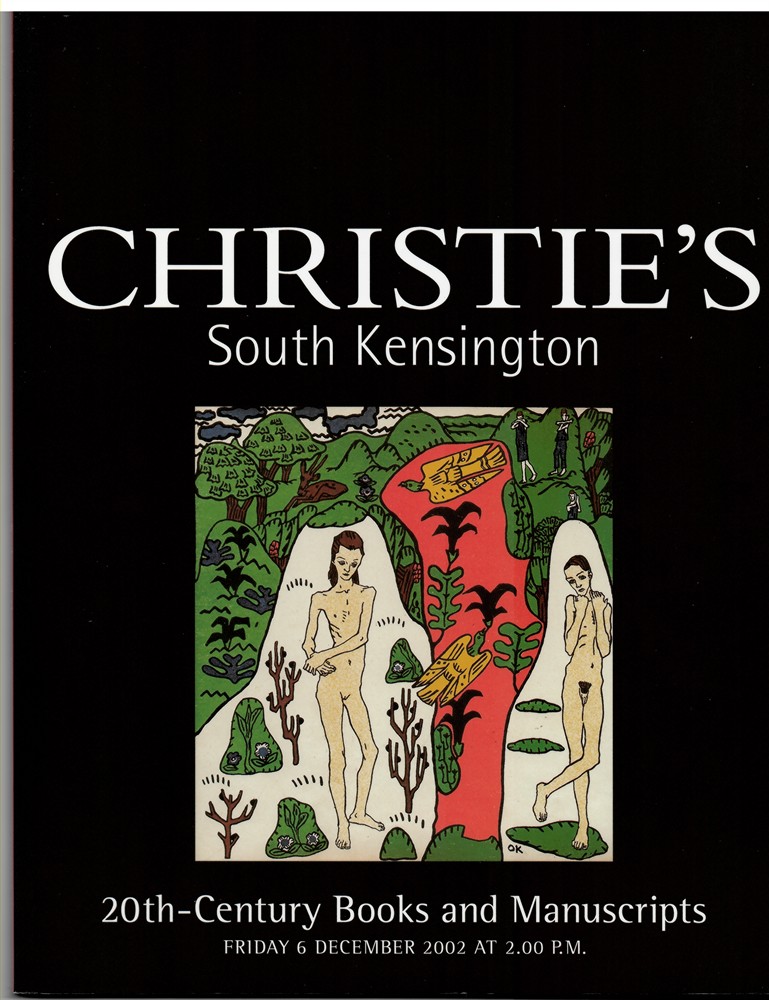 CHRISTIE'S - 20th-Century Books and Manuscripts. Friday 6 December 2002