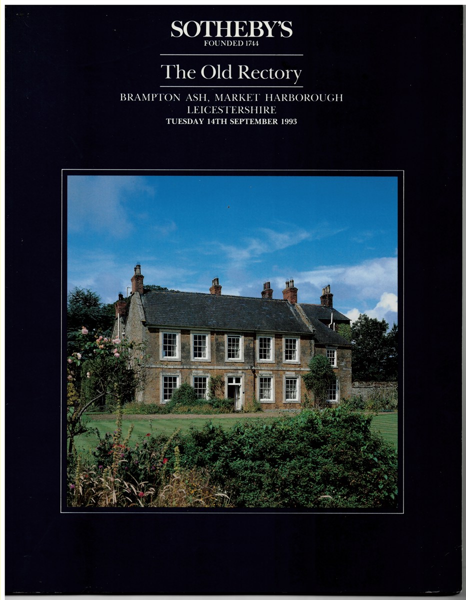 SOTHEBY'S - By Directions of the Executors of the Late Guy H. Dixon. The Old Rectory, Brampton Ash, Market Harborough, Leicestershire. English and Continental Furniture, Clocks, Works of Art, Carpets and Rugs, European, Oriental and Islamic Pottery, Porcelain and Wor