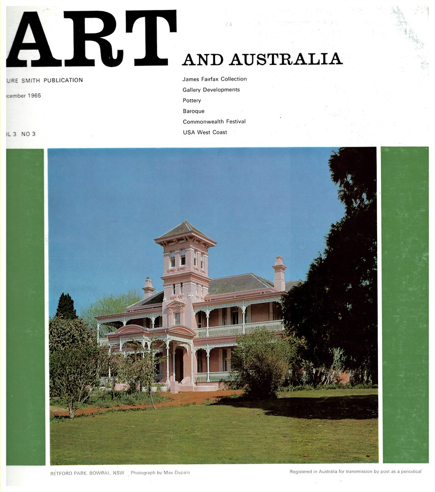 HORTON, MERVYN (EDITOR) - Art and Australia. Vol. 3 No. 3 December 1965