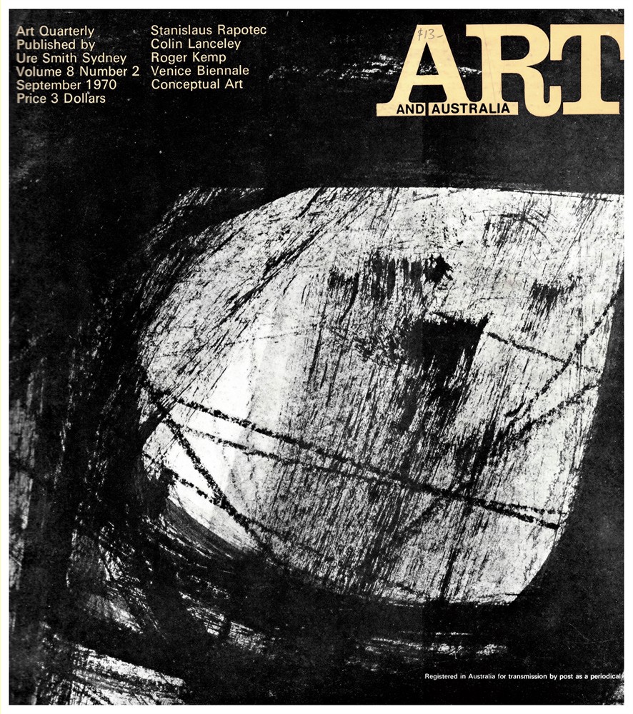 HORTON, MERVYN (EDITOR) - Art and Australia. Volume 8 Number 2 September 1970