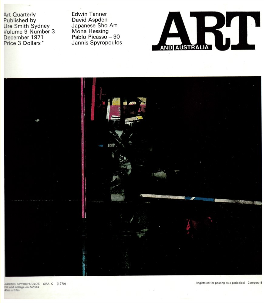 HORTON, MERVYN (EDITOR) - Art and Australia. Volume 9 Number 3 December 1971