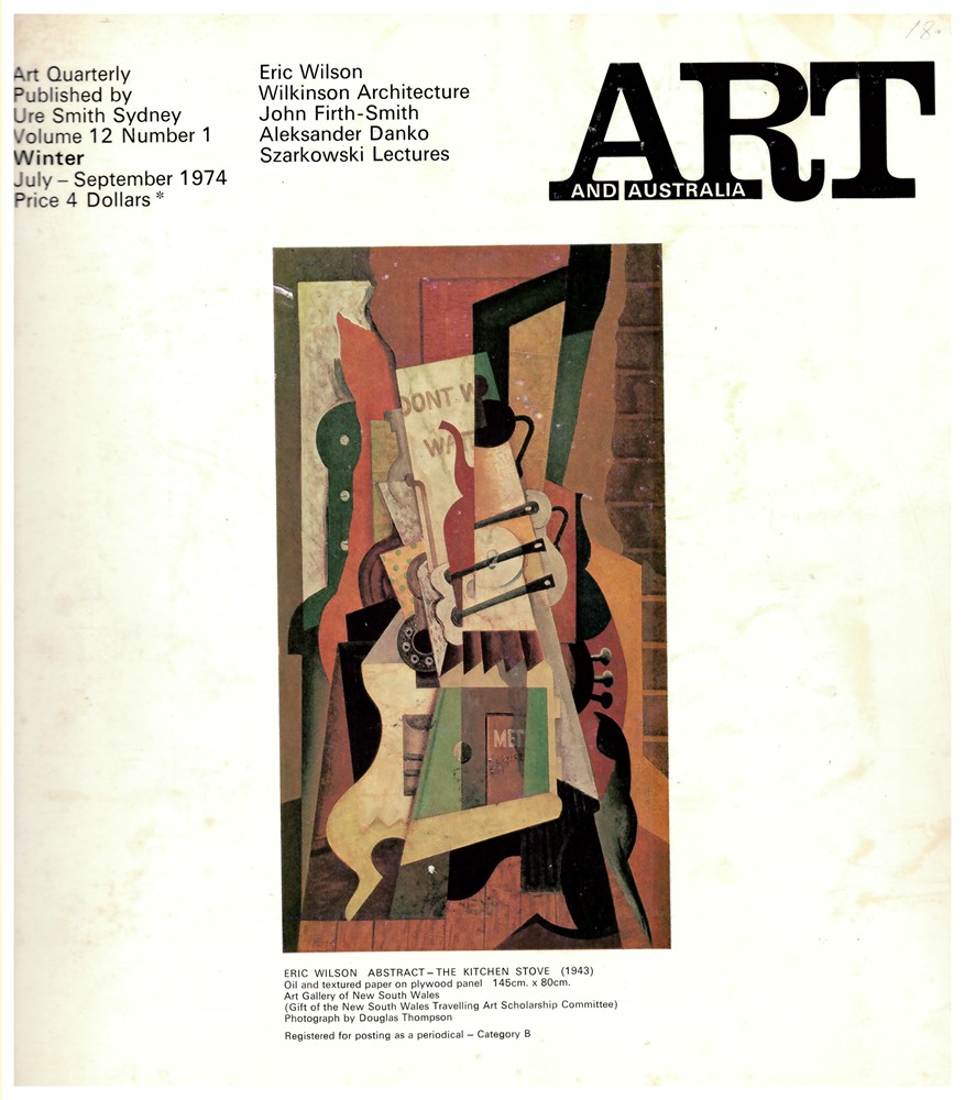 HORTON, MERVYN (EDITOR) - Art and Australia. Volume 12 Number 1 July-Sept 1974