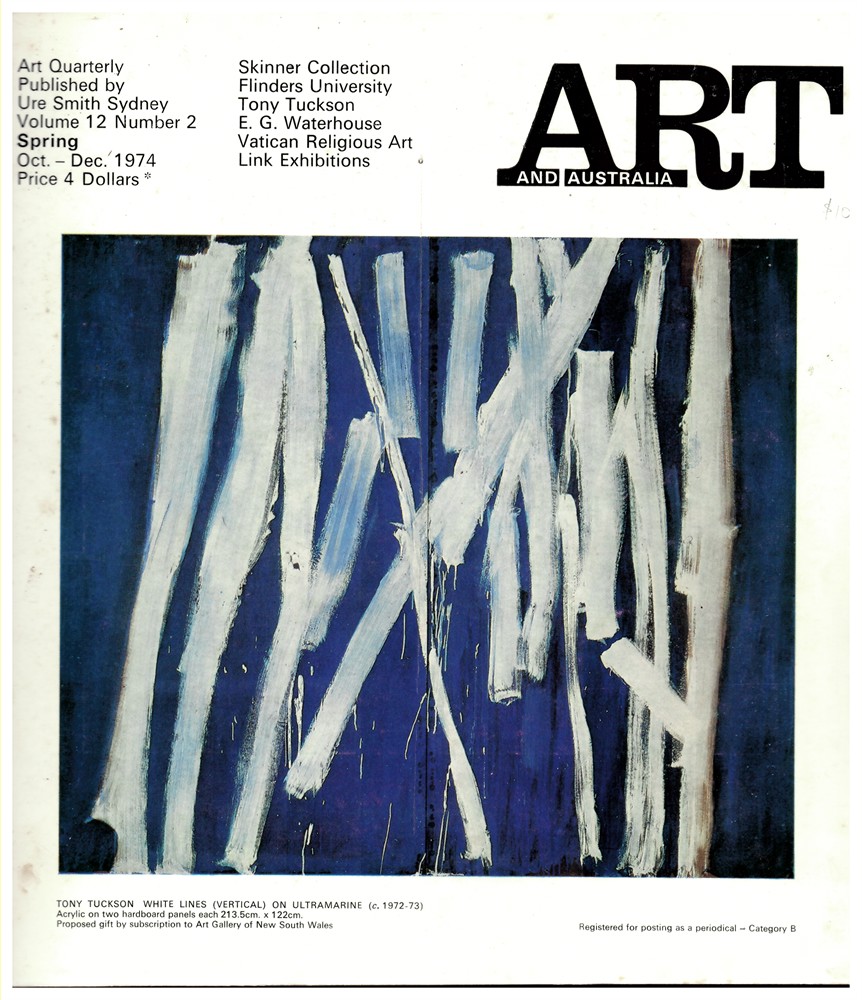HORTON, MERVYN (EDITOR) - Art and Australia. Volume 12 Number 2 Oct-Sept 1974