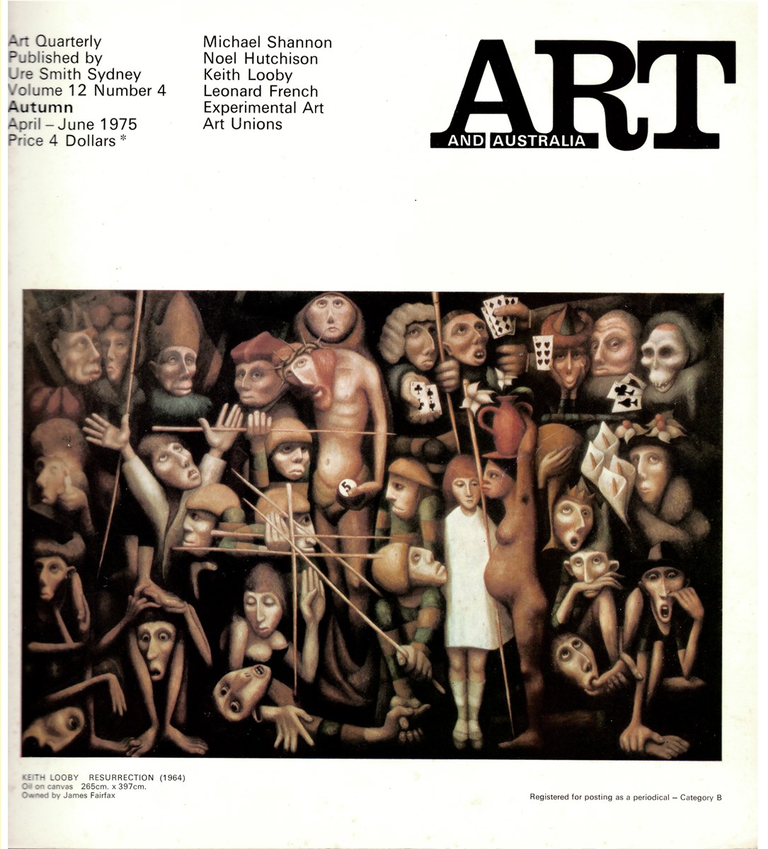 HORTON, MERVYN (EDITOR) - Art and Australia. Volume 12 Number 4 April-June 1975