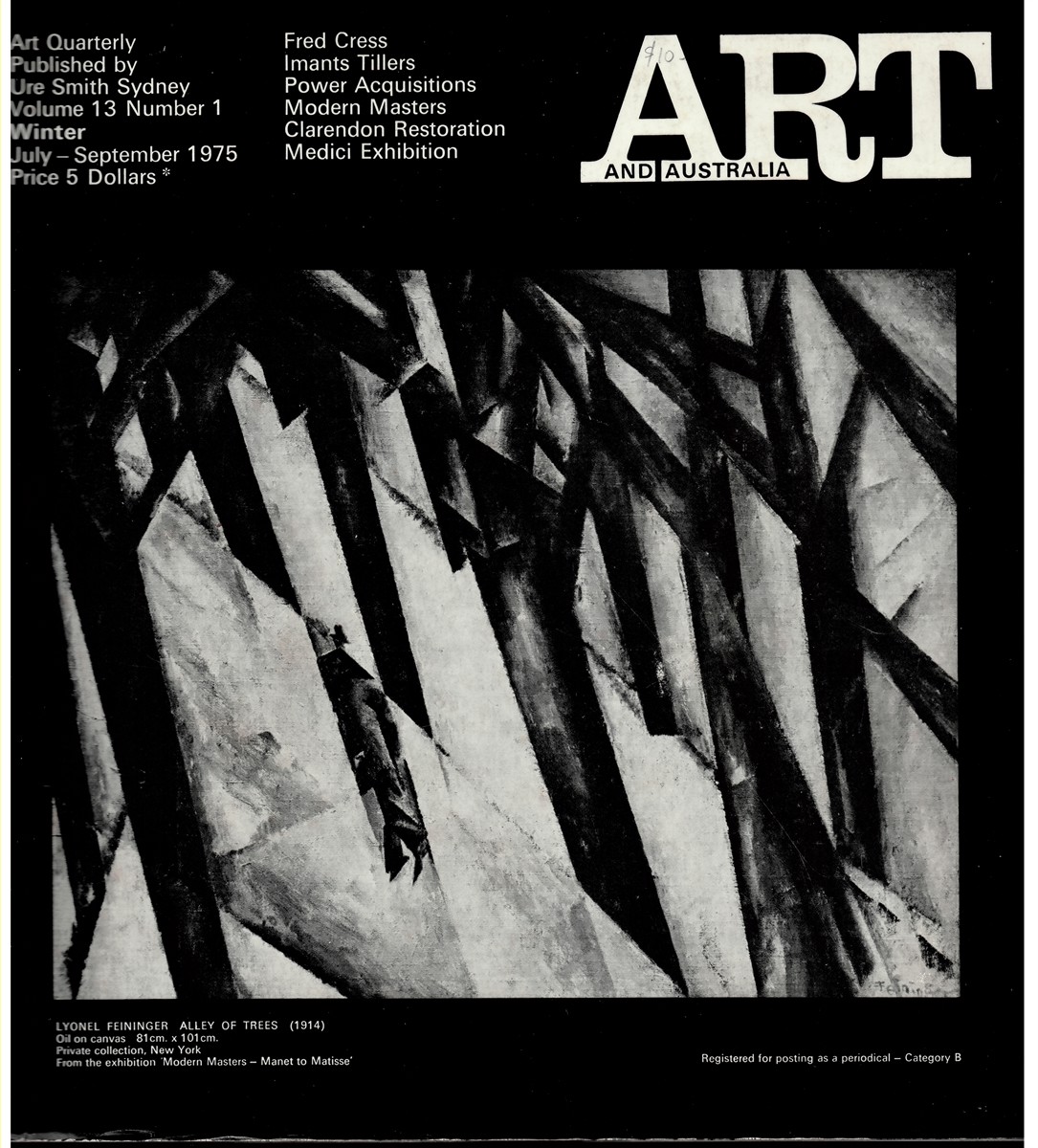 HORTON, MERVYN (EDITOR) - Art and Australia. Volume 13 Number 1 July-Sept 1975