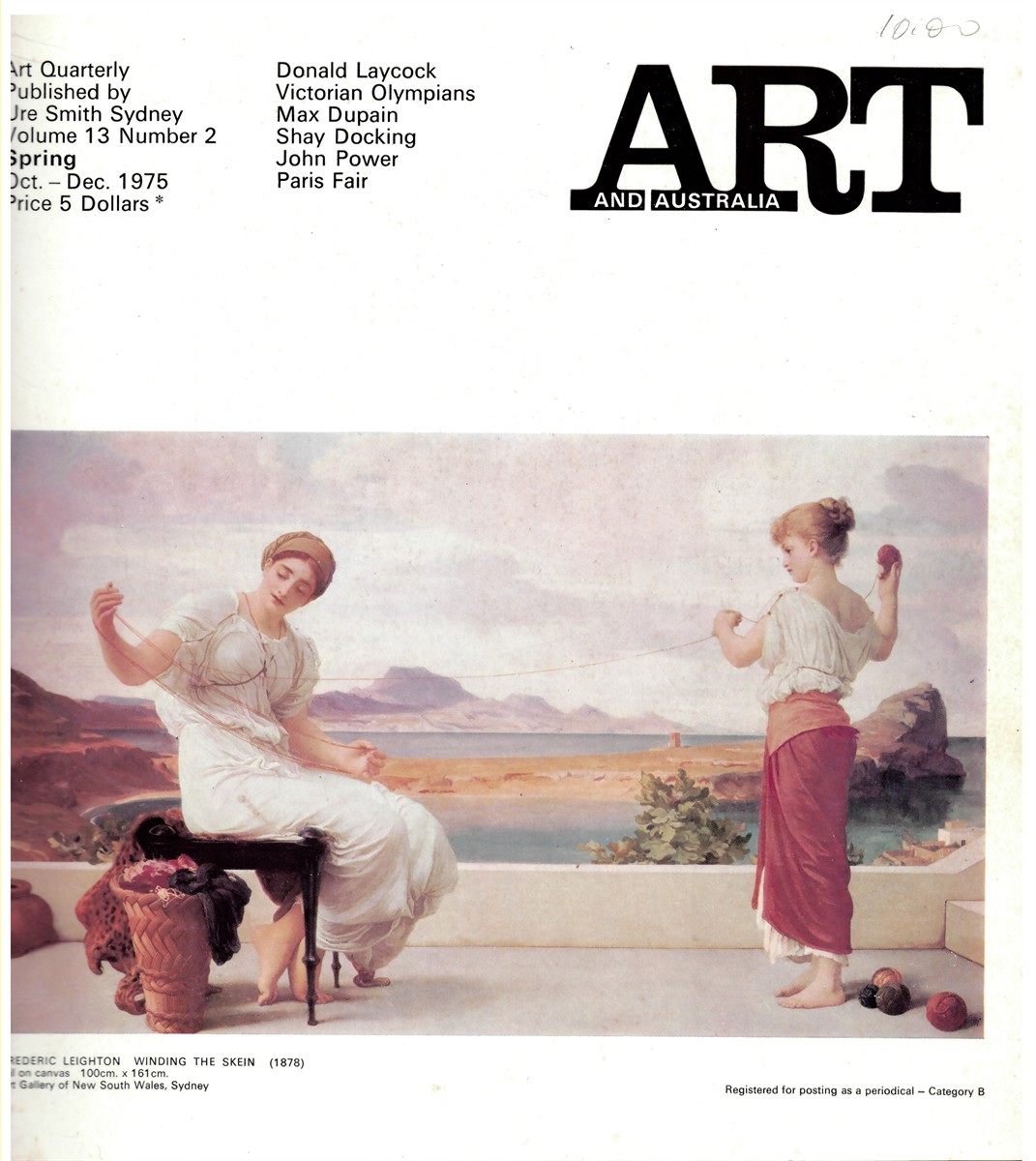 HORTON, MERVYN (EDITOR) - Art and Australia. Volume 13 Number 2 Oct-Dec 1975