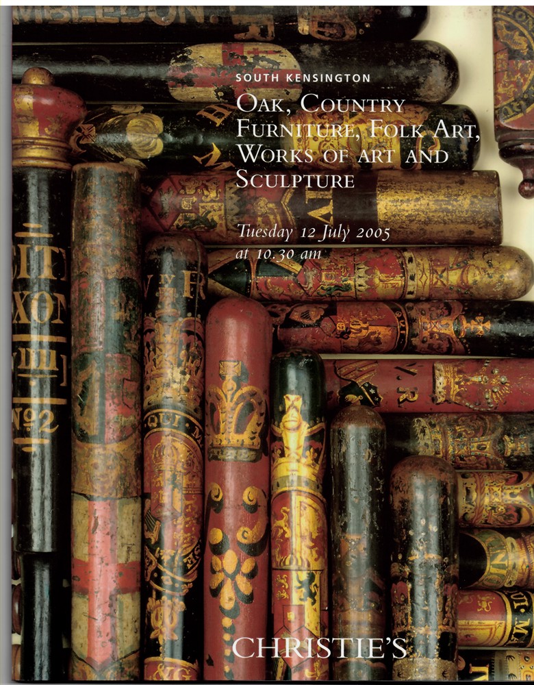 CHRISTIE'S - Oak, Country Furniture, Folk Art, Works of Art and Sculpture. Tuesday 12 July 2005