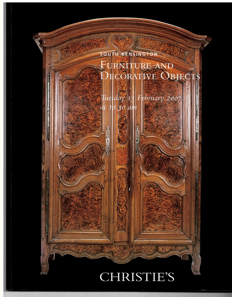 CHRISTIE'S - Furniture and Decorative Objects. Tuesday 13 February 2007