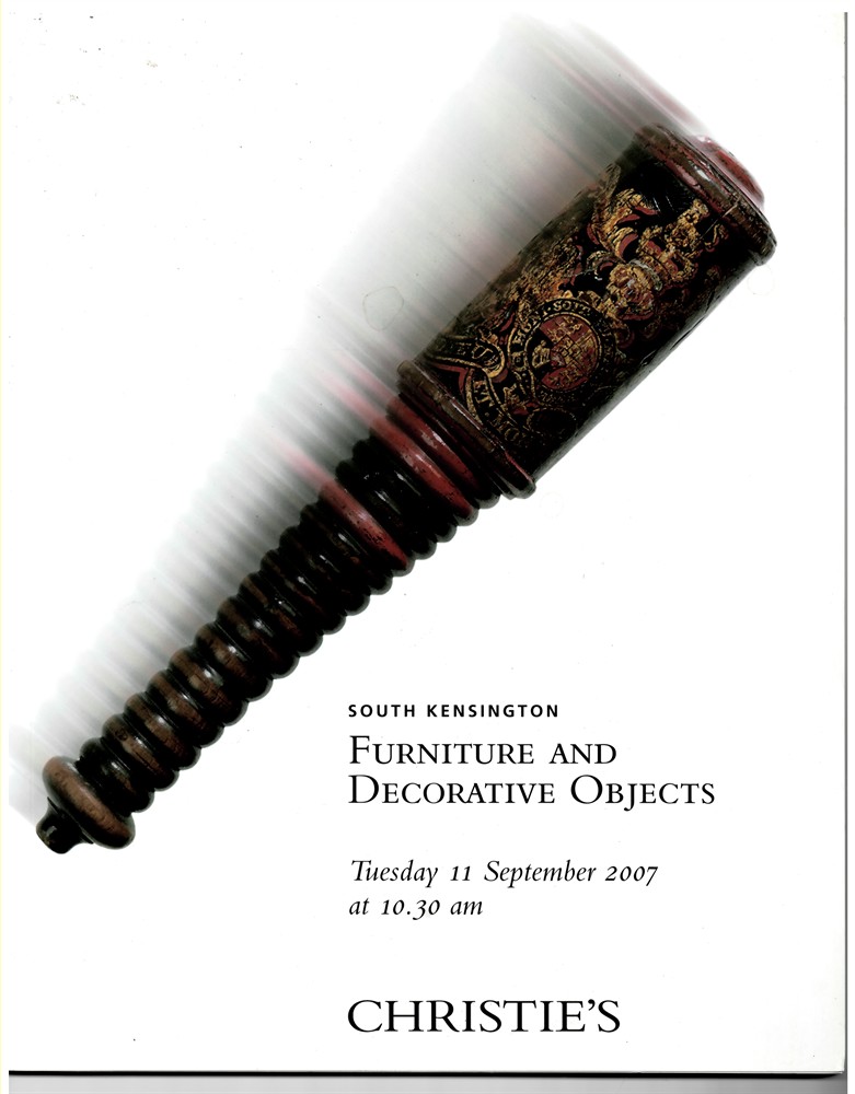 CHRISTIE'S - Furniture and Decorative Objects. Tuesday 11 September 2007